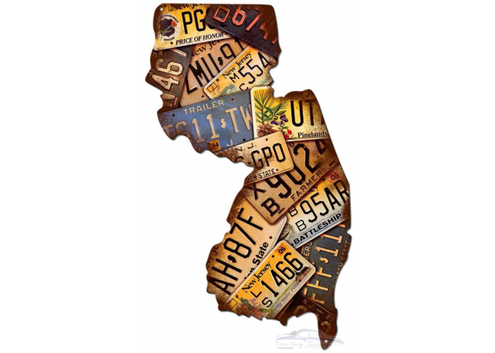 New Jersey License Plates Metal Sign