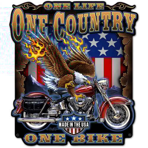 One Life 3 Metal Sign - 24" x 27"
