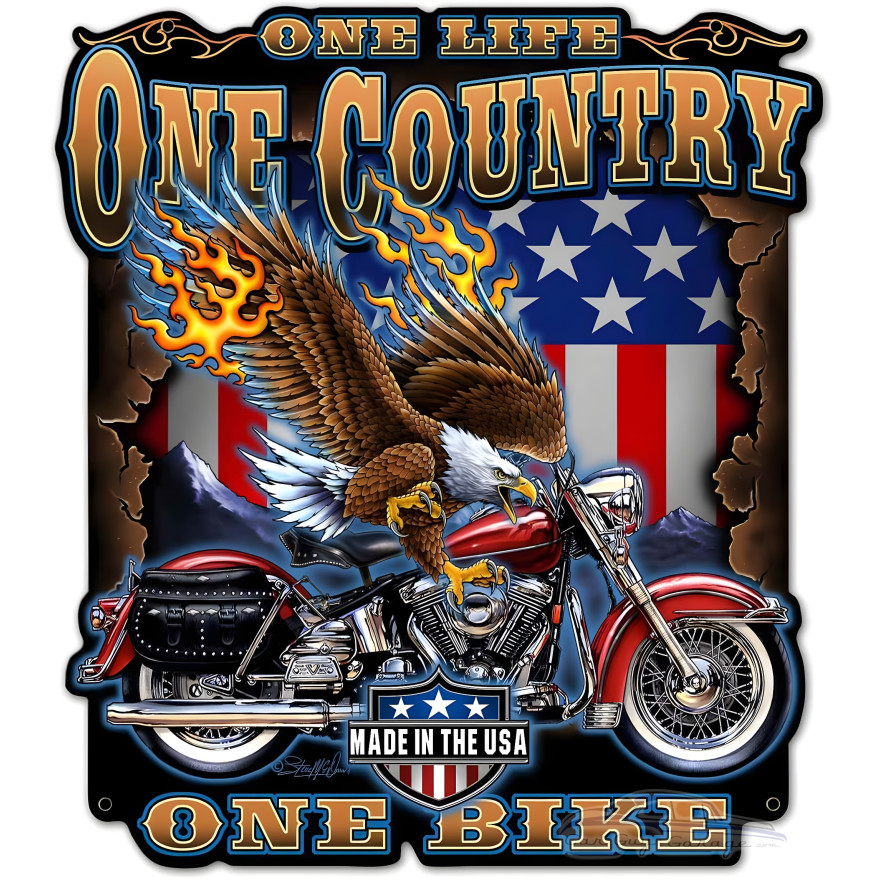 One Life 3 Metal Sign - 24" x 27"
