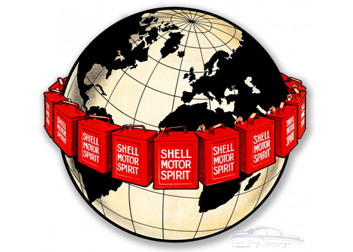 Around World Shell Metal Sign