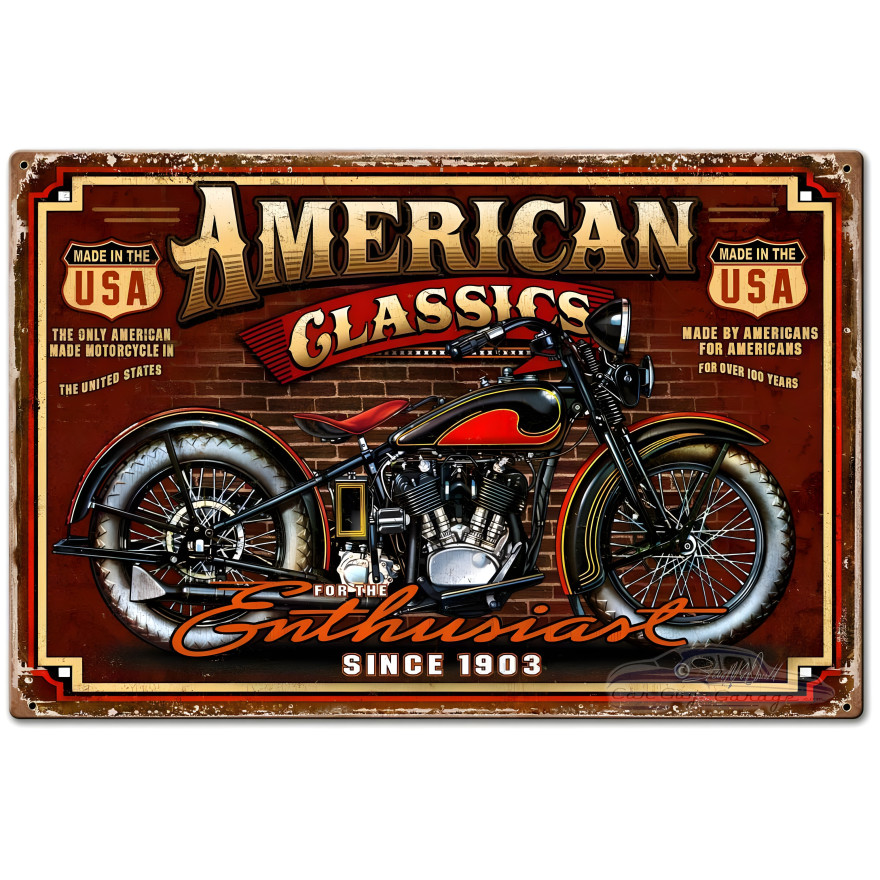 American Classic Metal Sign - 30" x 20"