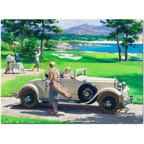 1929 Chrysler Imperial Roadster Custom Shape Metal Sign - 30" x 22"