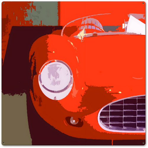 Ferrari Metal Sign - 24" x 24"