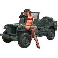 Willys Overland Metal Sign - 29" x 20"