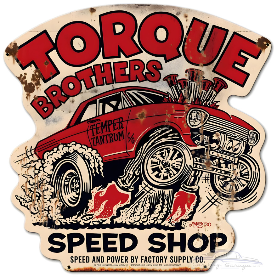 Torque Bros 62 Nova Gasser Metal Sign - 24" x 24"