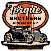 Torque Bros 33 Ford Coupe Metal Sign - 24" x 24"