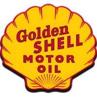 Golden Shell Metal Sign - 24" x 22"