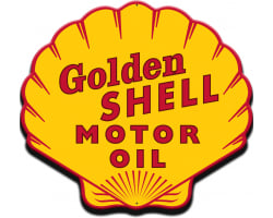 Golden Shell Metal Sign