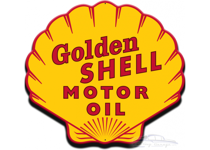 Golden Shell Metal Sign