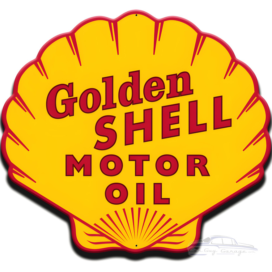 Golden Shell Metal Sign - 24" x 22"