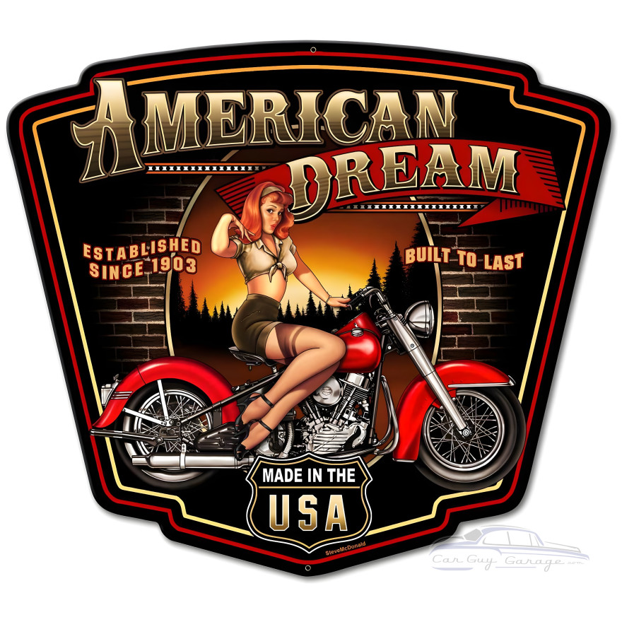 American Dream Metal Sign - 24" x 21"
