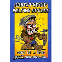 Personalized Welding Service Metal Sign - 16" x 24"