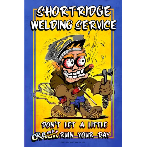 Personalized Welding Service Metal Sign - 16" x 24"