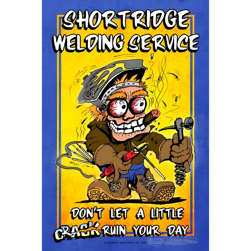 Personalized Welding Service Metal Sign - 16" x 24"