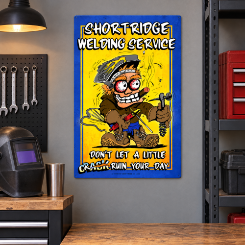 Personalized Welding Service Metal Sign - 16" x 24"
