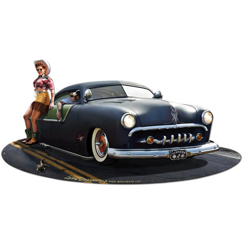 1951 Led Sled Cutout Metal Sign - 30" x 15"