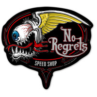 No Regrets Metal Sign - 22" x 20"