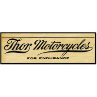 Thor Motorcycles Custom Shape Metal Sign - 36" x 12"