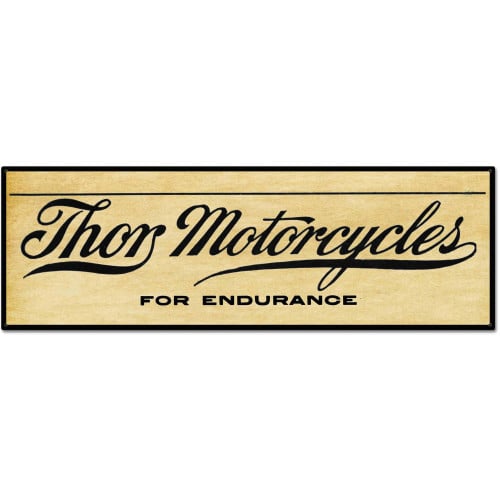 Thor Motorcycles Custom Shape Metal Sign - 36" x 12"