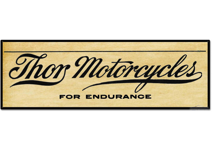 Thor Motorcycles 36 x 12 Custom Shape Metal Sign