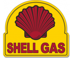 Shell Gas Square Oval Metal Sign - 22" x 18"