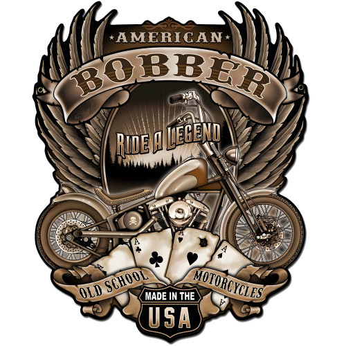 American Bobber Metal Sign - 18" x 22"