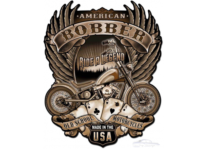 American Bobber Metal Sign - 18" x 22"