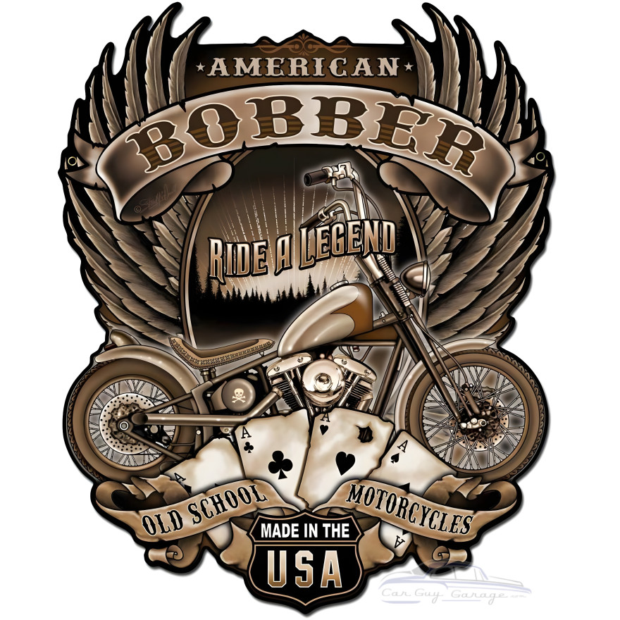 American Bobber Metal Sign - 18" x 22"