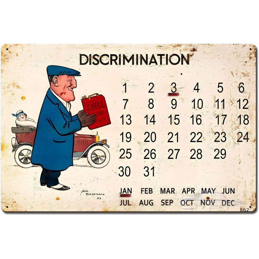 Discrimination Shell Motor Spirit Grunge Metal Sign - 16" x 24"