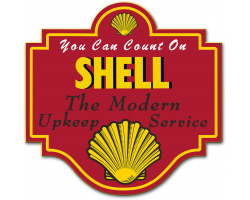 Shell The Modern Upkeep Service Metal Sign