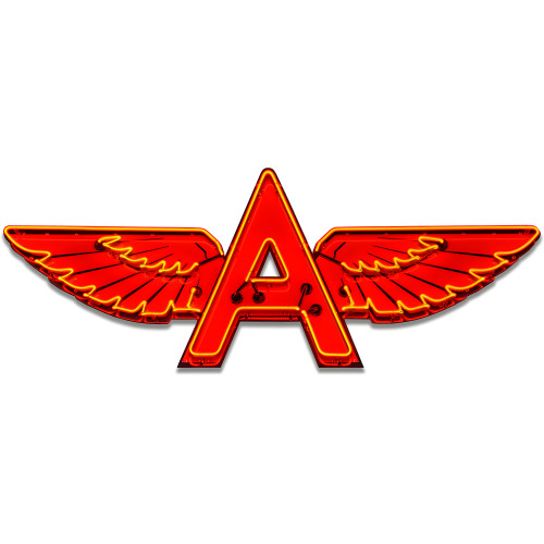 Flying A Metal Sign - 30" x 12"