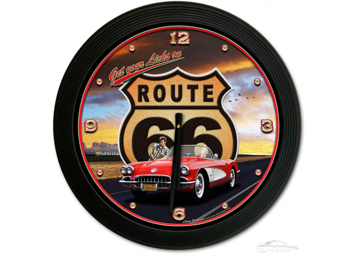 Route 66 II 18 x 18 Clock
