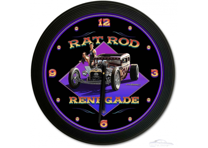 Rat Rod Renegade 18 x 18 Clock