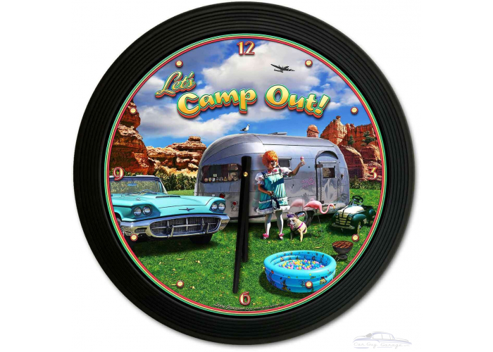 Camp Out 18 x 18 Clock