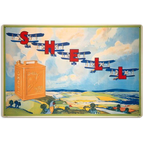 Plane Letters Metal Sign - 24" x 16"