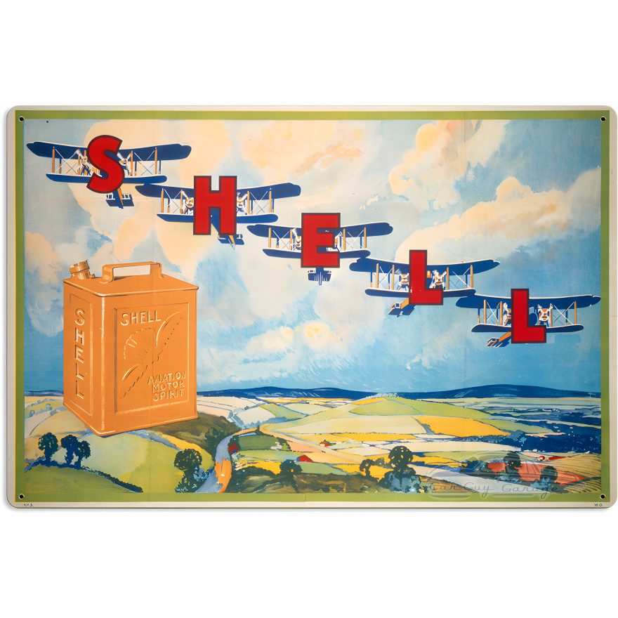 Plane Letters Metal Sign - 24" x 16"