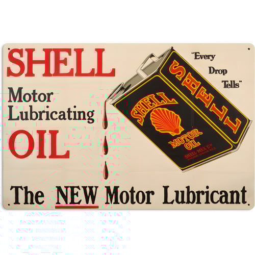 Motor Lubricating Oil Metal Sign - 24" x 16"