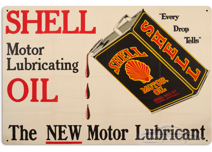Motor Lubricating Oil Metal Sign