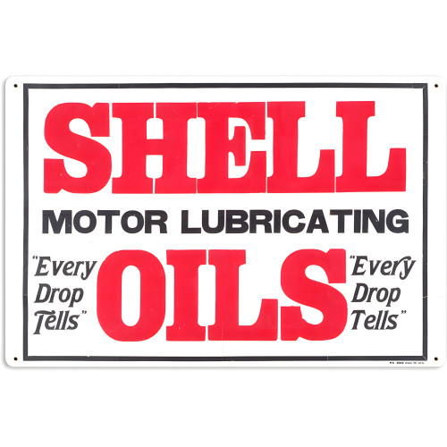 Motor Oils Every Drop Metal Sign - 24" x 16"