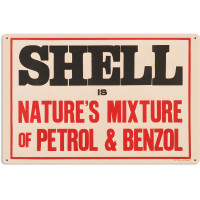 Natural Petrol Benzol Metal Sign - 24" x 16"