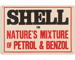 Natural Petrol Benzol Metal Sign - 24" x 16"