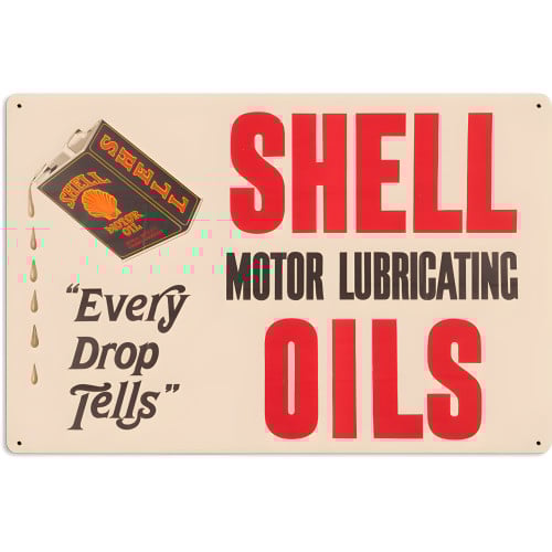 Black Can Oil Metal Sign - 24" x 16"