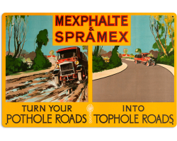 Pothole Roads Metal Sign