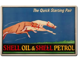 Quick Pair Dogs Metal Sign