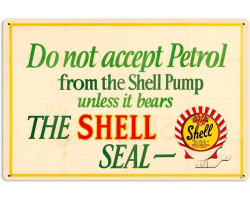 The Shell Seal Metal Sign - 24" x 16"
