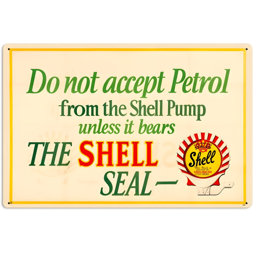 The Shell Seal Metal Sign - 24" x 16"