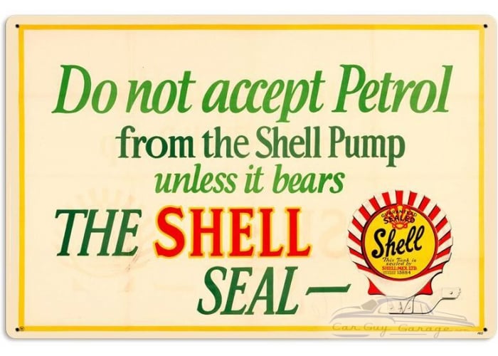 The Shell Seal Metal Sign
