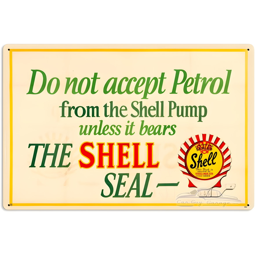 The Shell Seal Metal Sign - 24" x 16"