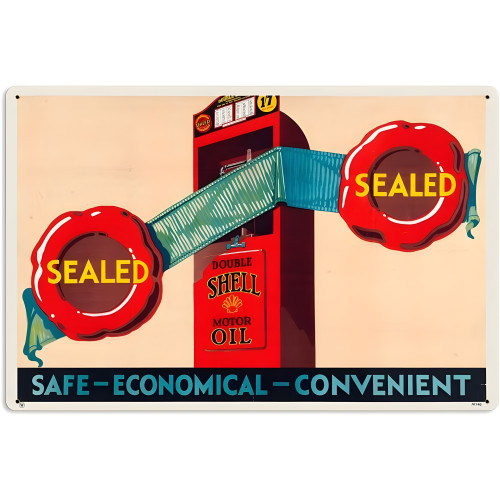Safe Economical Convenient Metal Sign - 24" x 16"