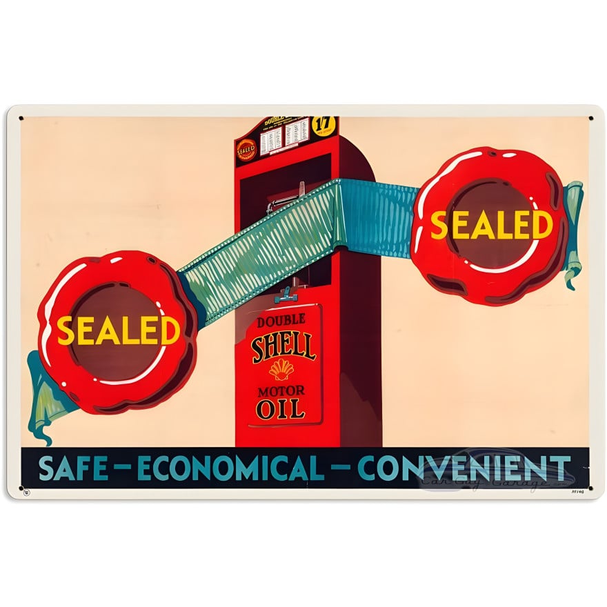 Safe Economical Convenient Metal Sign - 24" x 16"